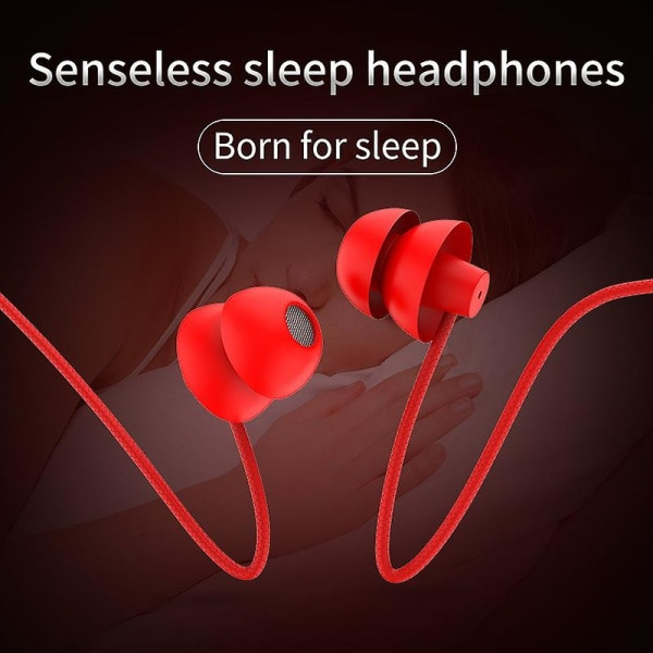 3,5 mm Jack Sovhörlurar Mjukt silikontrådt headset med mikrofon Örondjup