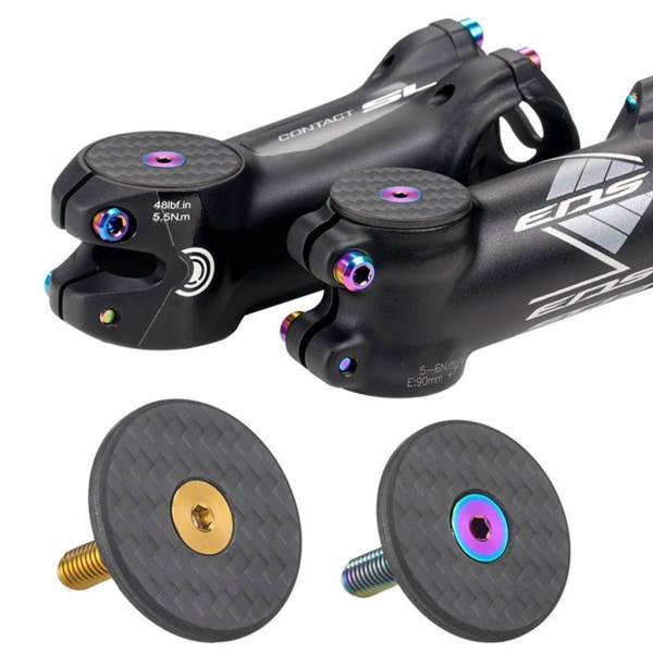 28,6 mm 1-1/8\" Sykkelheadset Deksel Gaffelstam Cap med Bolt Karbonfibersykkelstam for Landeveissykler A