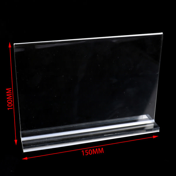 T-formet dobbeltsidet akrylskilt Kortholder Display Stand Meny A2