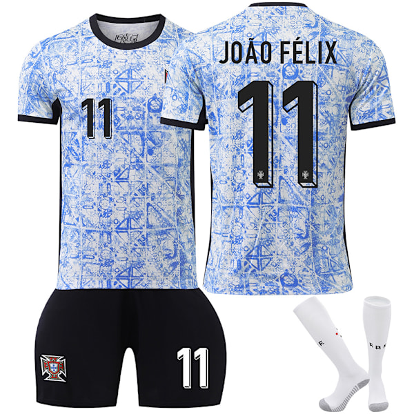 Joao Felix Portugal UEFA Euro 2024 Fotbollströja Storlek Bortalag Nr 11 16