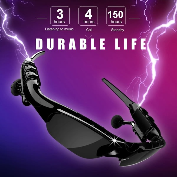 Smarta glasögon High Fidelity Uv-beständig Binaural Bluetooth-kompatibel 5.0 Trendiga ljudsolglasögon för bilkörning Grey