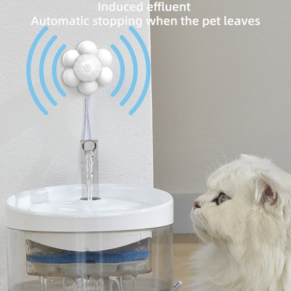 Rörelsesensor Katt Hund Vattenfontän Dispenser intelligent infraröd CDQ