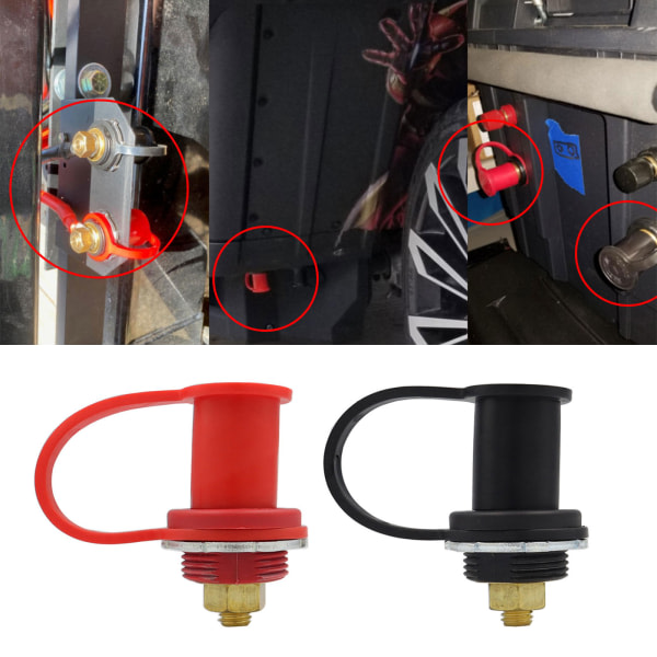 Batterilader, opladnings- og jump-terminaler til RV Motorhome Yacht Sort