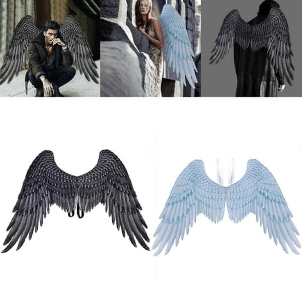 Cosplay-siipi rakastajatar Evil Angel Wings Halloween-asut Rekvisita Musta