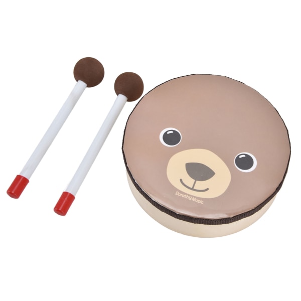 Barntrumma tecknad björn trummor slagverksinstrument leksaker för barn i förskolan pedagogiska hjälpmedel