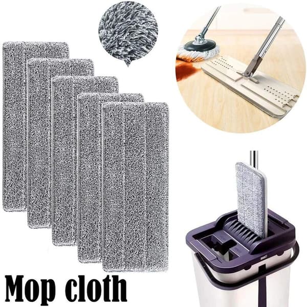 Superabsorberende moppehode-refiller - Vaskbar mikrofiber moppehode for husholdningsbruk, rengjøringspute, vaskbar mikrofiber mopp (10 stk)