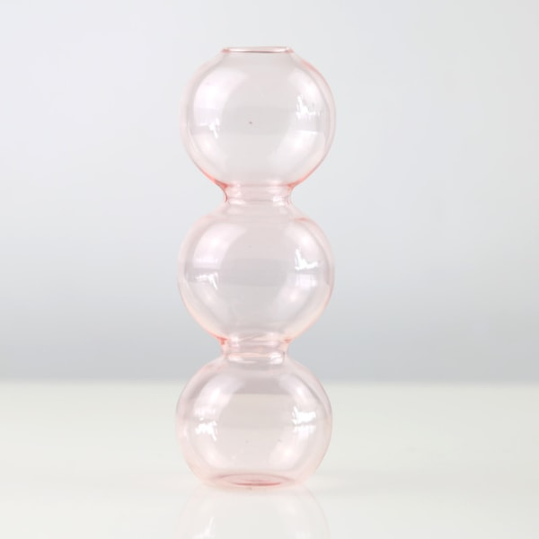 Glasblommaflaska Färg Transparent Enkla Skrivbordsdekorationer Vardagsrum Hydroponiskt Arrangemang Dekoration Hantverk Blå