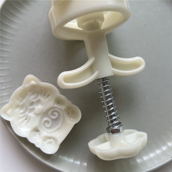 Plast Månekakeform 75g Tigerformede Frimærker Månekakeforme til Midthøstfestivalen DIY Bage Månekake Brug