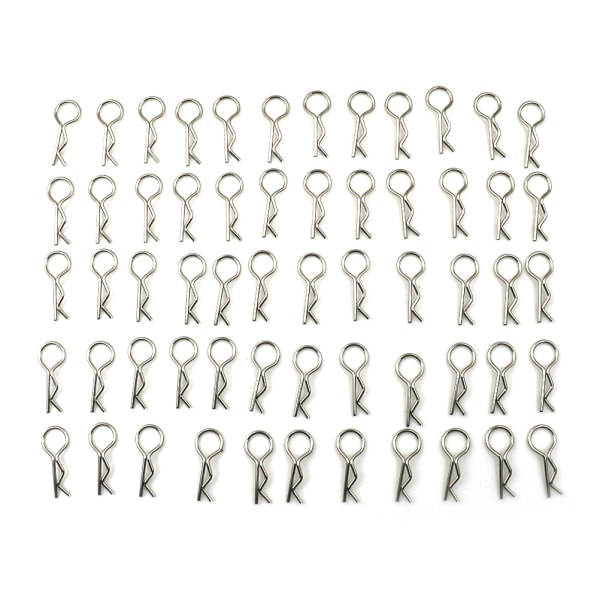 100 stk. rustfrie stålkarosseriklemmer R-clips