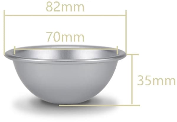 Fdit 8 cm halvklotformad kakform set om 4, anodiserad aluminium halvsfär bakform för tårta, mousse, pudding, silver, för födelsedags- och bröllopsdesserter