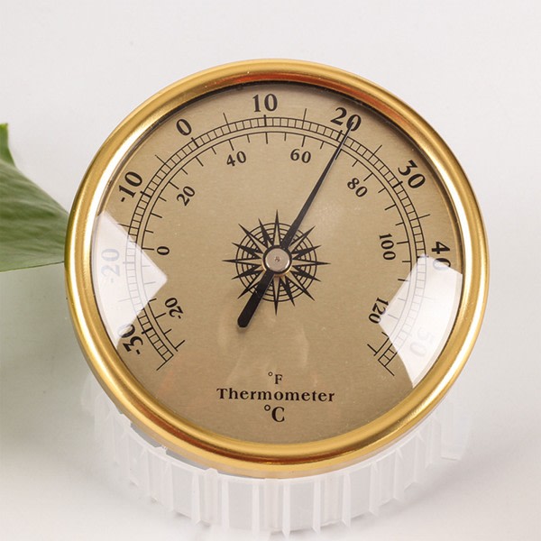 Väggmonterad termometer Hygrometer Barometer inomhushushållstermometer för hemmet Väggrumsinkubator för tankguld - 1