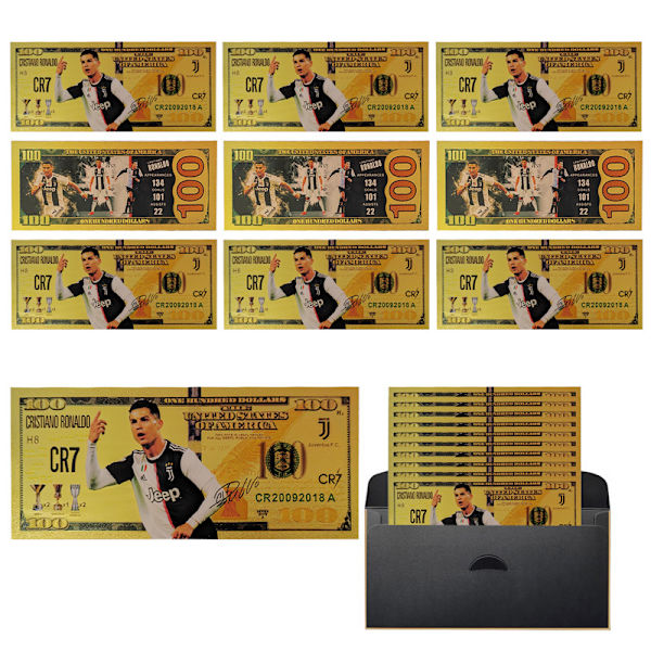 Ronaldo-tähtijalkapallon muistoseteli Euroopan Cupin oheistuote hiekkasuperliigan muistoesine oheistuote with display shelf 2