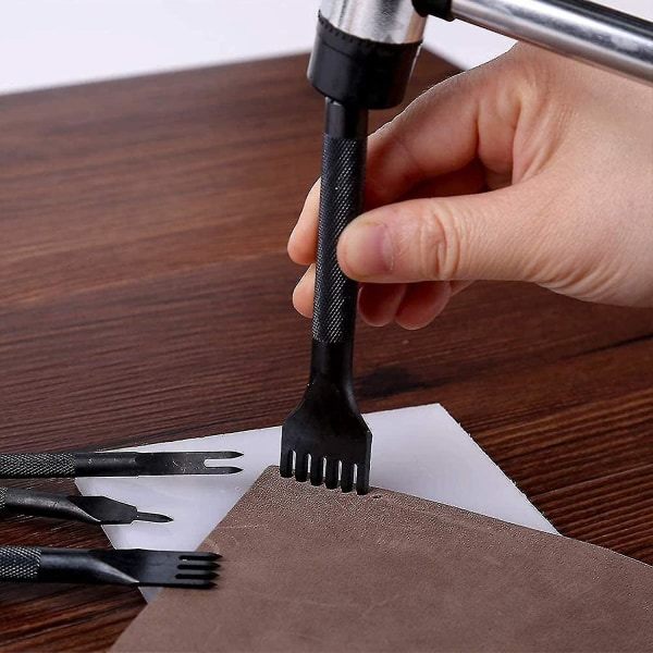 4st Handtag halkfri läder konstläder carving läder verktyg tanddelning 4 mm
