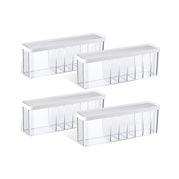 1 st Laddsladd Organizer Box Förvaringslåda med 7 fack Klar Plast Kabel Sladd Förvaring O