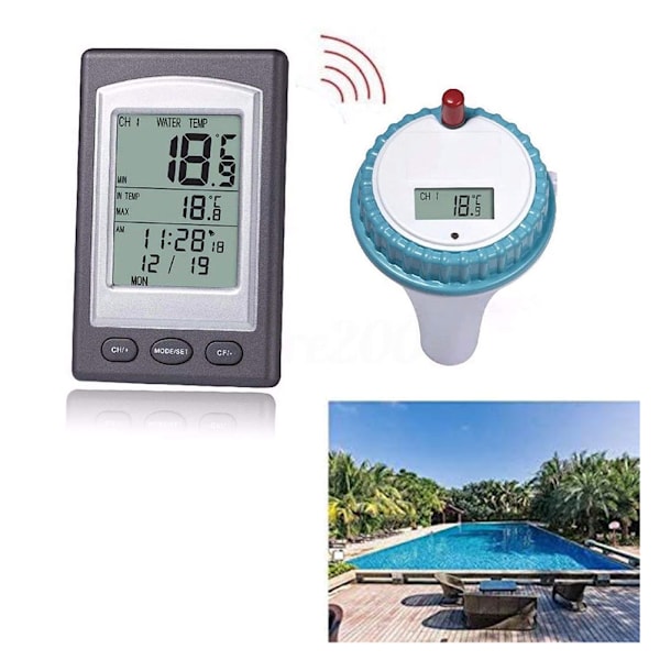 Trådlös Pooltermometer för Inomhus Utomhus Spa, Flytande Vattentermometer 0.1
