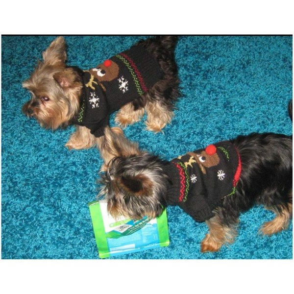 Hundetrøjer, Hundevintertrøje, Julmønstertrøje - Vinterstrikket Kappe - Husdyrklude - Modetrøje - Hundegaven（M）