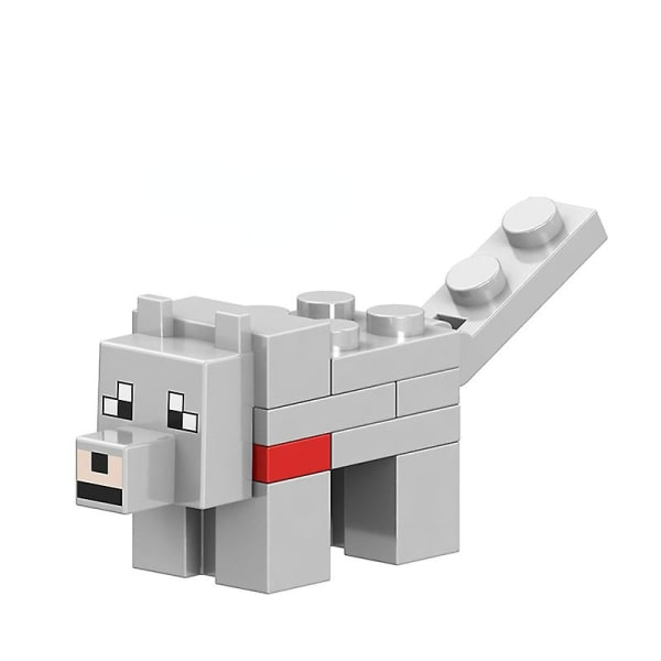 Minecraft-serie byggklossleksaker för barn