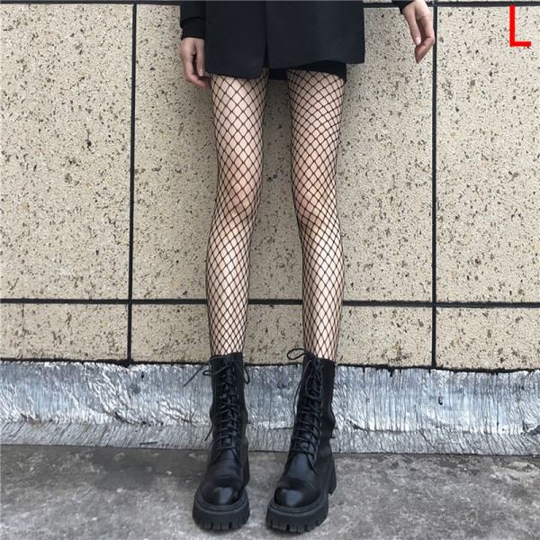 Sommar Lolita Nätstrumpor Fisknät Strumpbyxor Mesh Wa Large mesh