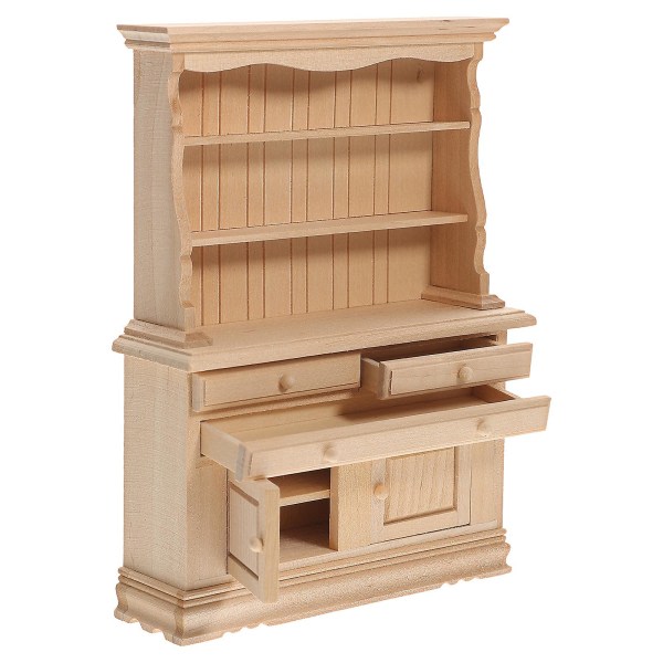 Miniskåpsmodell Minihusskåp i trä Landskapsmöbelprydnad för minihus 17X13X3.9CM 17X13X3.9CM