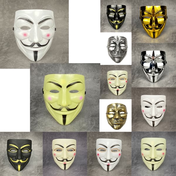 Vendetta Hacker Mask Anonym julfest present till vuxen K A8 one size A8 one size
