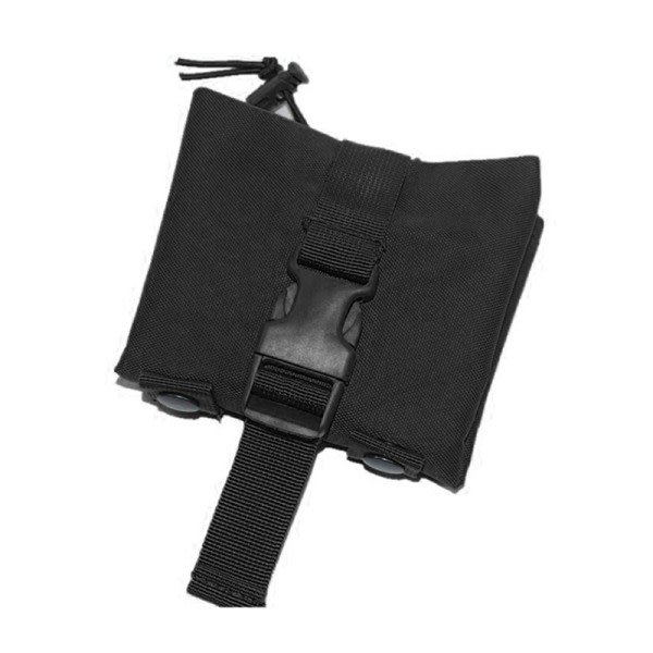 Foldbar Taktisk Molle Magasin Dump Drop Pouch Foldbar Utilit Sort
