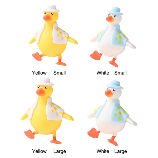 Stress Relief Legetøj Udklædningsand, Sjove Søde Elastiske Bløde Ande Squishy Legetøj Yellow