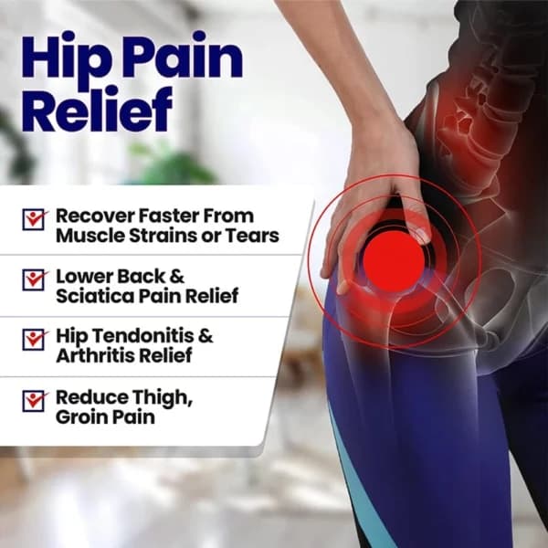 Flexible Hip Brace - Soft Support for Increased Hip and Thigh Stability, Black