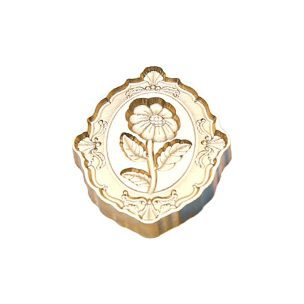 Lily-Blomst voksforseglingsstempel Blomst voksforseglingsstempelhoved til invitationskort null - A
