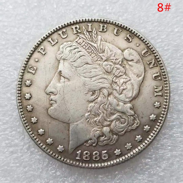 1. 1878-1887 USA Morgan Silver Dollar $1 Mindemønt C 9 En størrelse 9 One size