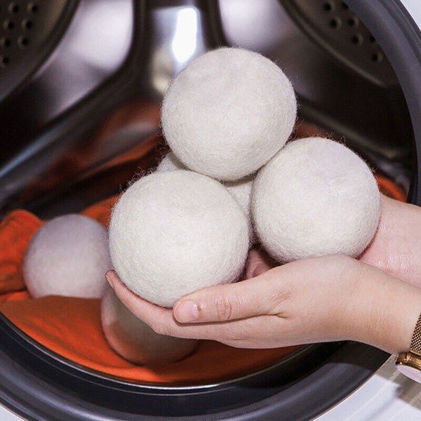 Gjenbrukbar ull tørketrommel ball hjem naturlig vask Pactical Clean 6 ST 7CM