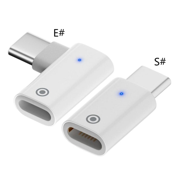 1 st USB-C hane till Lightning hona adapter Typ C laddningskabeladapter för 1:a generationens penna null - Rakt huvud