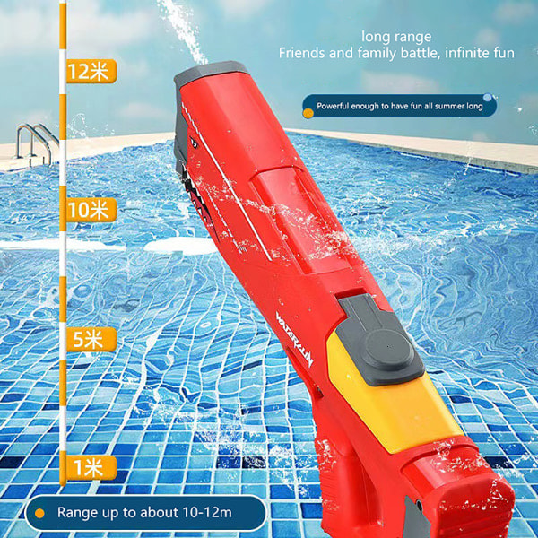 Elektrisk vannpistol med stor kapasitet og lang rekkevidde - Rød - One size red one size