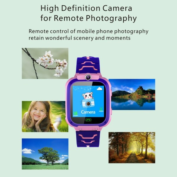 Barns smart watch engelsk version barns smarta armband fotografering fjärrövervakning touch smart watch rosa