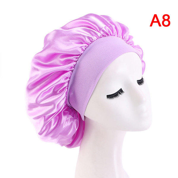 Fashion Big Size Satin Silk Bonnet Sleep Night Cap Head Cover B A8 A8