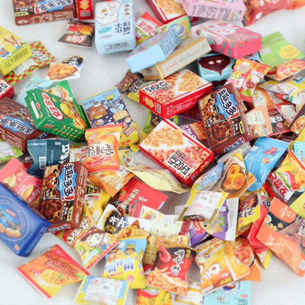 10 stk Dukkehus Simulering Snack Modell Dukkehus Supermarked A1