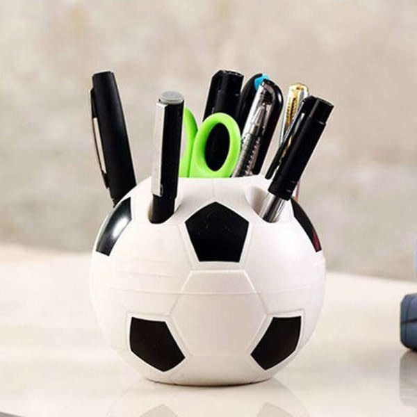 Fotbollsform verktyg tillbehör penna pennhållare fotboll form tandborsthållare skrivbordshylla bord heminredning studentpresenter Röd Red