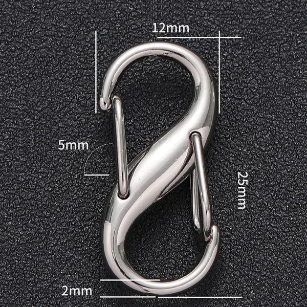 5 ST Karbinhake Legering S-formad fjäder åtta teckens spänne Ant A 5PCS A 5PCS