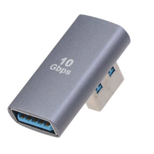 Suorakulmainen USB-USB-sovitin 90 asteen USB-USB 3.0 -muunninliitin kannettavalle tietokoneelle 10 Gbps:n tiedonsiirrolla