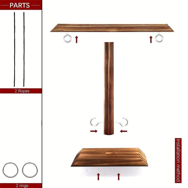 Ringkastningsspel, uteplatslek, utomhusspel inomhus, träkrok och ringspel för barer Hemfestpresenter