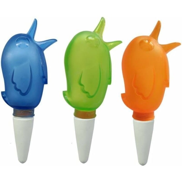3 stykken (grøn*1, blå*1, orange*1) automatisk fågelvattningsanordning