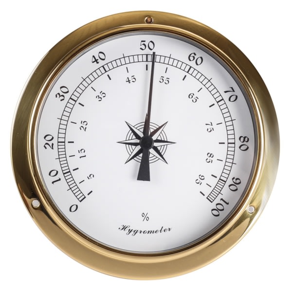 115mm Väggmonterad termometer Hygrometer Watch Tidvattenklocka Väderstation Koppar för Shell Inomhus Utomhus null - 3