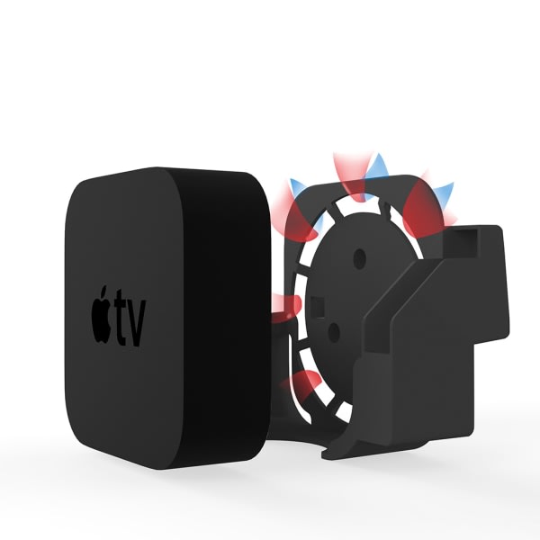 TV Set-top Box Hållare för Smart TV Fjärrkontroll Anti-lost för Case Cover Anti-slip Fixing Kit Vit+svart