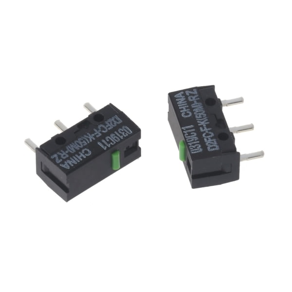 2 stk Grønn Prikk Mus Mikrobryter D2FC-F-K(50M)-RZ for Razer Mus Mikroknapper 50 Millioner Klikk for Levetid
