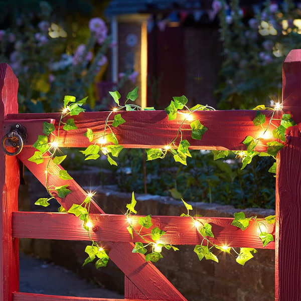 10M Fe-lys, Kunstige bladplanter Vinstokker med 100 LED