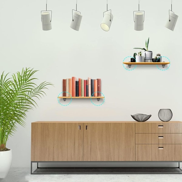 Justerbar glashållare för trä-/glashyllor, 2–23 mm tjocklek