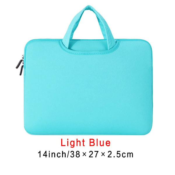 11 13 14 15 15.6 tuuman kannettavan tietokoneen laukku MacBookille, vaaleansininen light blue 14 inches