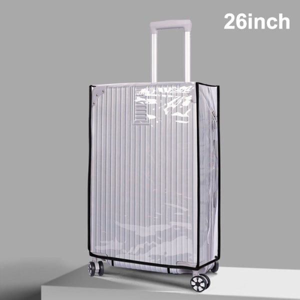 Helt transparent bagageskydd Tjockt resväsköverdrag 26 tum