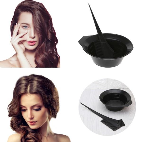 2 kpl Hiusten värjäysväriharjakulho Combo väriharjasarja Set Tint Tool Bleach
