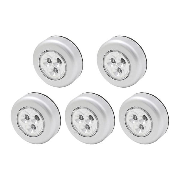 5 kpl 12V LED-yövalot Kaappi Vaatekaappi Pienet Spottivalot Kattolamppu Ei Akkua