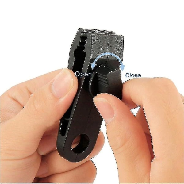 Datian Presenningklämmor, Tunga Låsgrepp, 10-pack Presenningklämmor, Tältfästen, Poolöverdrag Bungee-snöre, Bilöverdrag